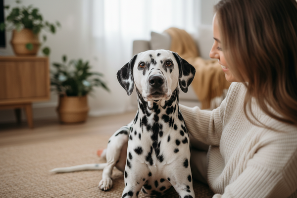 Hund schaut aufmerksam und ruhig zu seinem Menschen – Verhalten liefert wichtige Hinweise auf Bedürfnisse, Gefühle und Orientierung im Alltag.