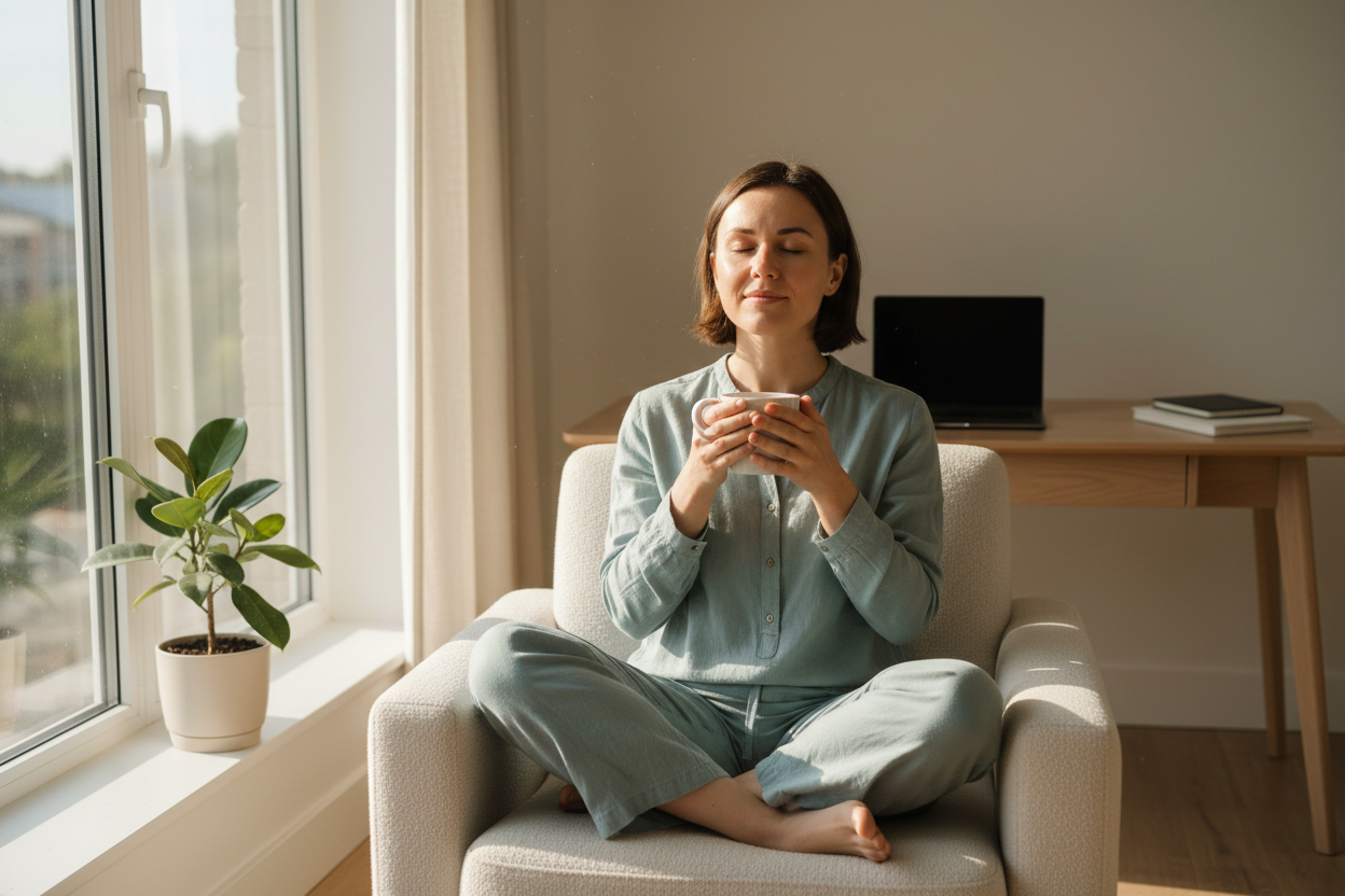 Kurze Pausen im Alltag helfen, mentale Belastung und Stress zu reduzieren – Artikel im FitStart Health Ratgeber.